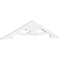 Ekena Millwork Pitch Cornelia Architectural Grade PVC Gable Pediment, 48"W x 10"H x 1"P (5/12) GPP048X010X100CRN - alternate 1